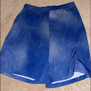 Lulu lemon blue speckled liner 9” large shorts
